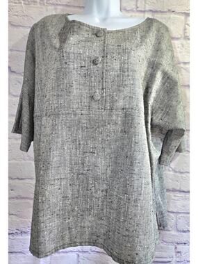 Givenchy En Plus Gray Dolman Sleeve Top Large Lightweight